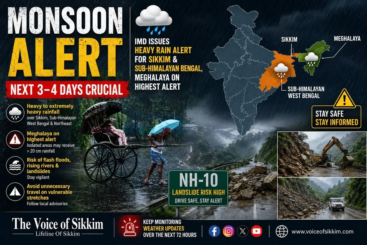 Red Alert: Monsoon Fury Hits West Bengal and Sikkim
