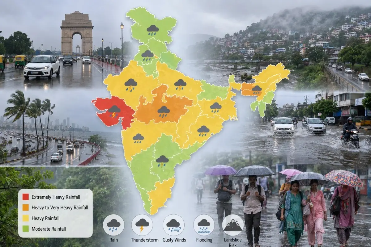 80 kmph Winds and Flash Floods Ahead? Inside IMD’s Latest National Weather Warning