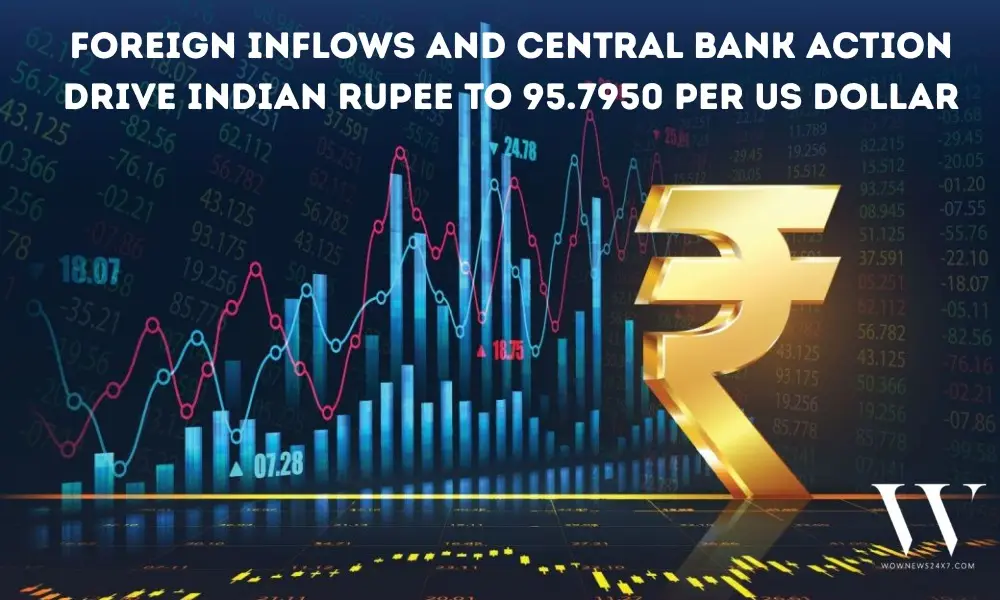 Turning the Tide: Indian Rupee Strengthens to 95.7950 Amid Fresh Inflows