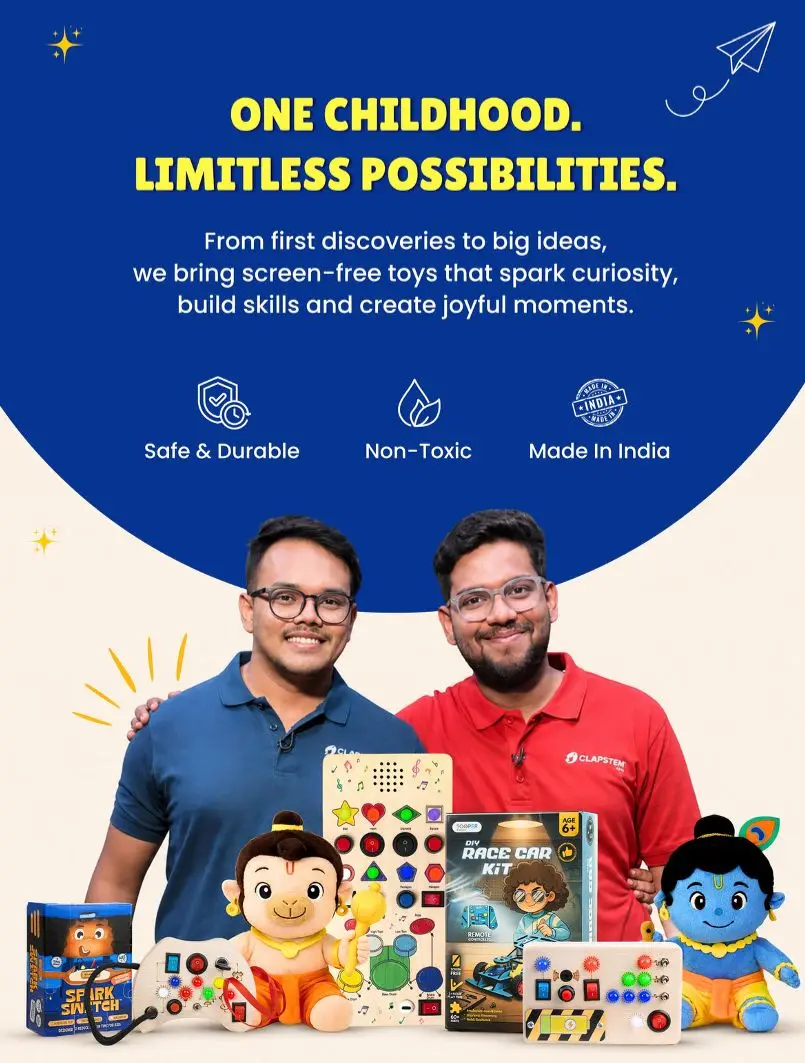 WOW STORY OF THE DAY: Two Founders Aged 21 and 22 From Pune Built India's Most Loved Screen-Free Educational Toy Brand