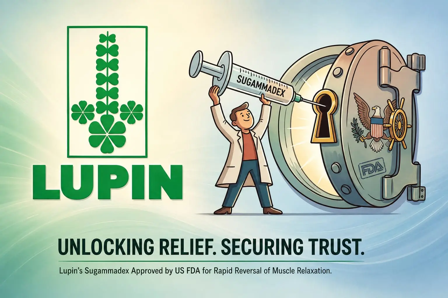 Lupin Launches Generic Sugammadex Injection After U.S. FDA Approval
