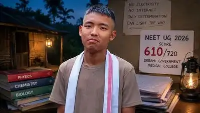Lamp-Lit Legacy: Assam Student Scores 610 in NEET Without Power or Internet