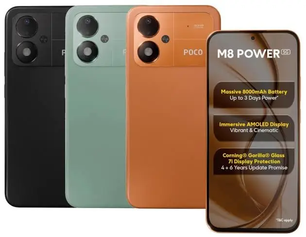 POCO M8 Power 5G Launched in India With Snapdragon Chip