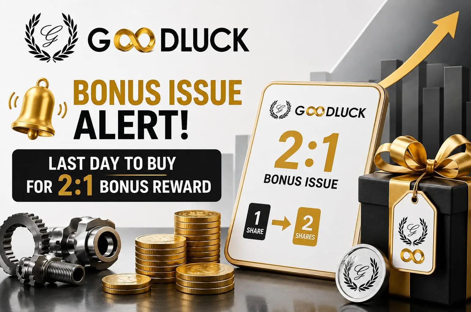 Goodluck India Sets Record Date for 2:1 Bonus Share Issue
