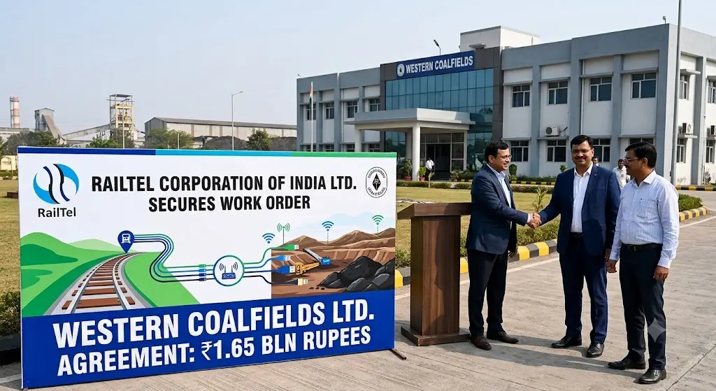 RailTel Secures ₹1.65 Billion Order From Western Coalfields