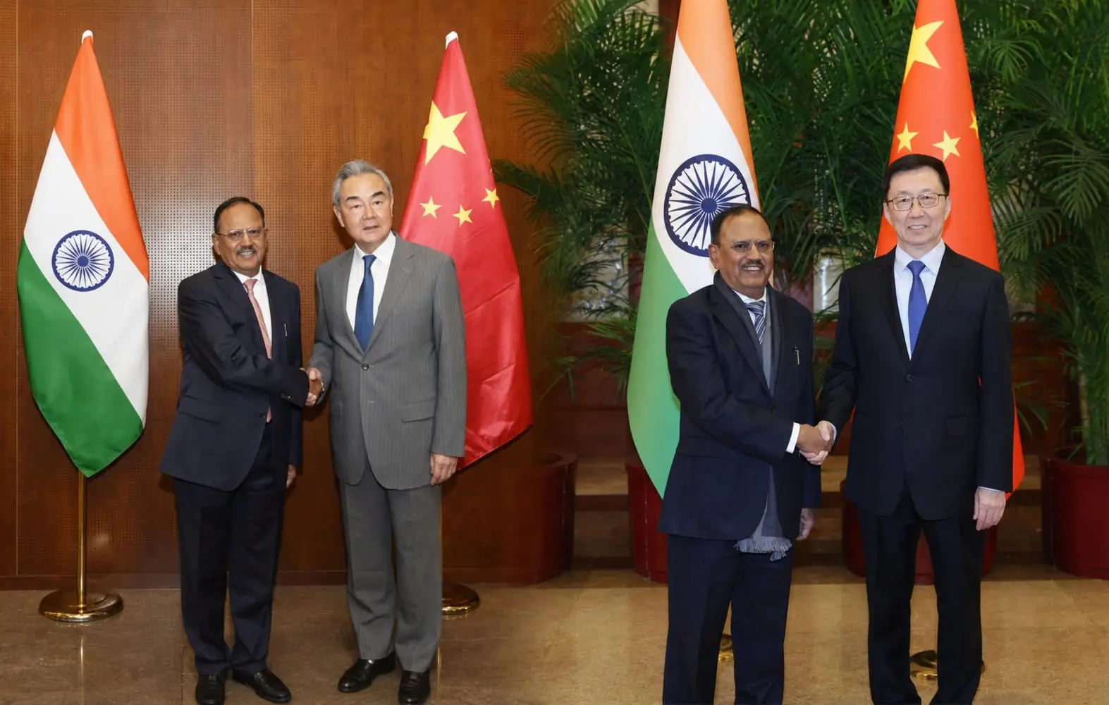 China VP Han Zheng Meets India NSA Ajit Doval In Beijing