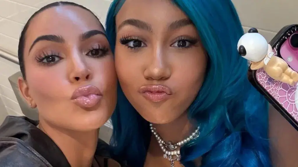 Blue Steel: North West Debuts Striking Turquoise Hair and Facial Piercings