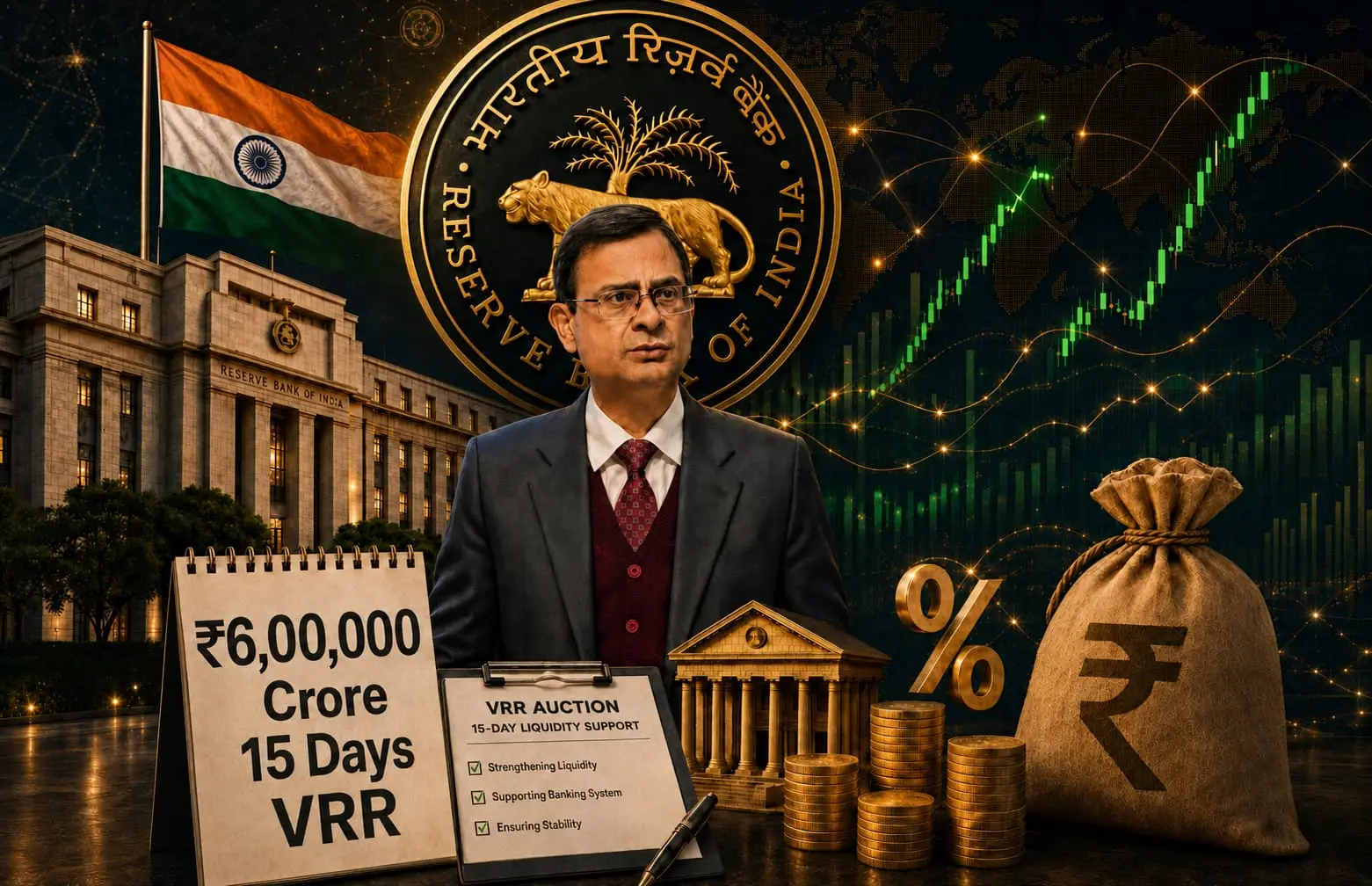 RBI VRRR Auction Sees Subdued Response With Rs 1.34 Trillion Accepted