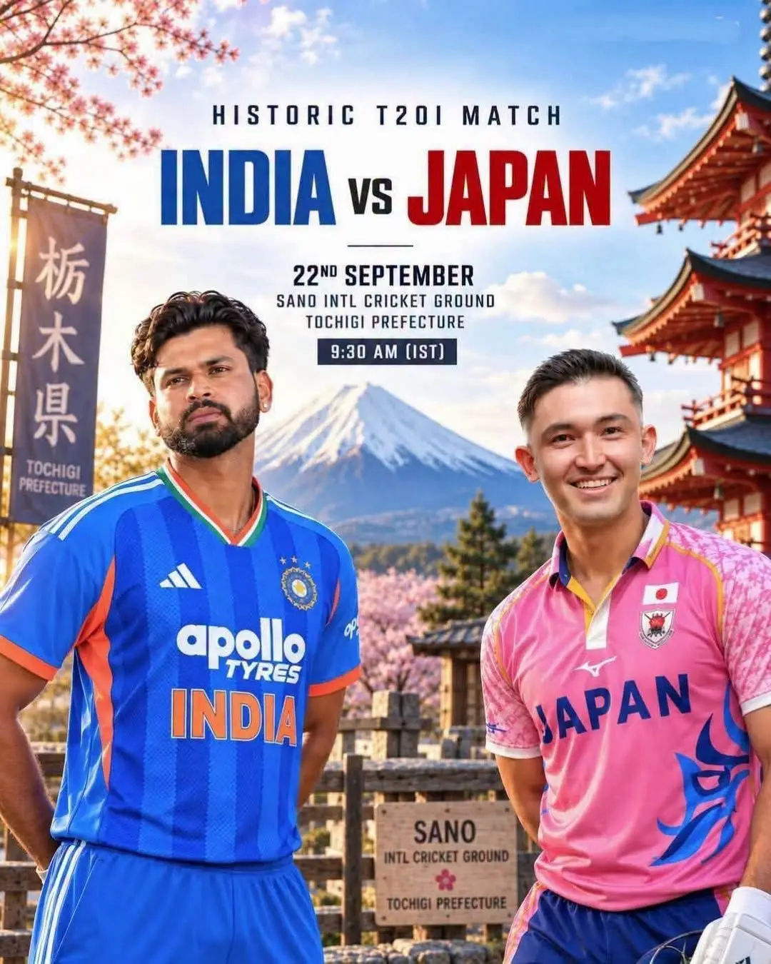 Rising Sun, Flying Sixes: India and Japan Schedule Historic T20I Clash