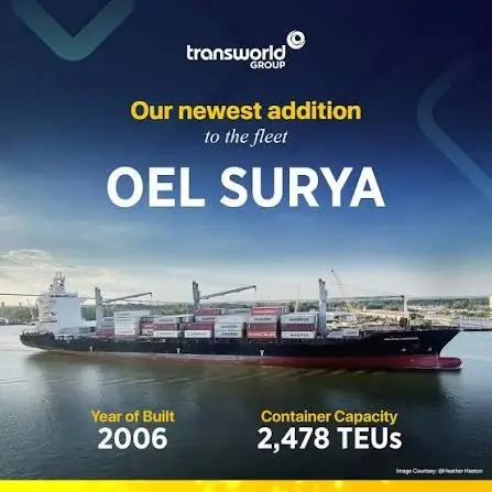 Transworld Shipping Lines Approves the Acquisition of Container Vessel 'OEL Surya'
