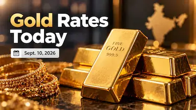 Today's Gold Rate in India September 10: 24K, 22K Hold Steady