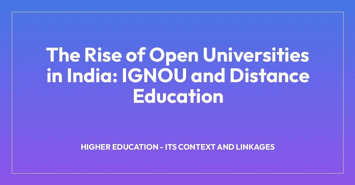 Beyond Boundaries: How IGNOU Paved The Way For IITs In Distance Education Revolution