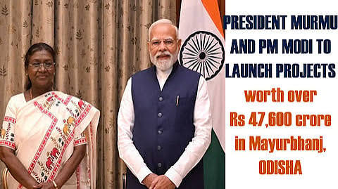 Murmu, Modi Unveil Rs 47,600 Crore Industrial Package in Odisha