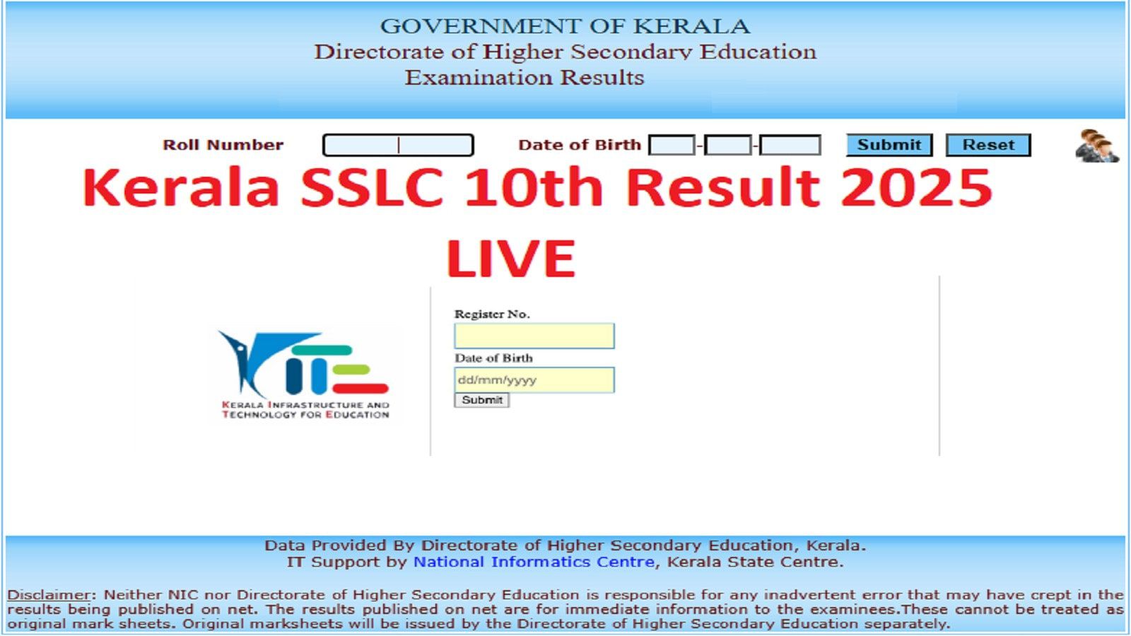 Kerala SSLC 10th Result 2025 Declared: 99.5% Pass, Kannur Tops Statewide