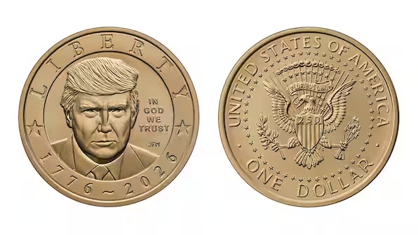 U.S. Mint Unveils New $1 Coin Featuring President Donald Trump