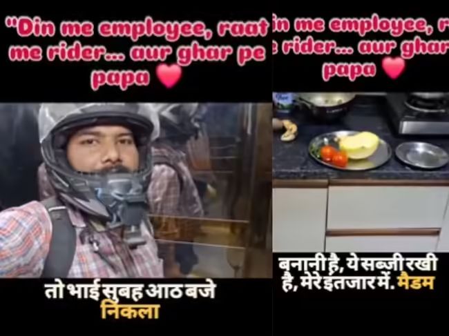 Viral Video Shows Father Balancing Office Job And Rapido Rides To Pay EMIs