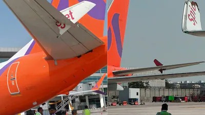 SpiceJet Aircraft Grounded At Delhi After Taxiing Mishap Causes Structural Damage