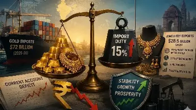India Financial Outlook Stable as Gold Imports Fall, Capital Flows Secure