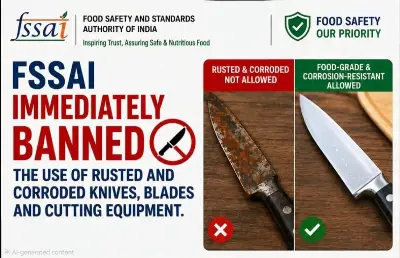 FSSAI Orders Food Businesses to Replace Rusted Knives and Blades