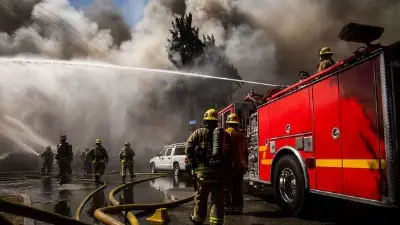 Shelter In Place: Huge Industrial Fire Chokes South Gate
