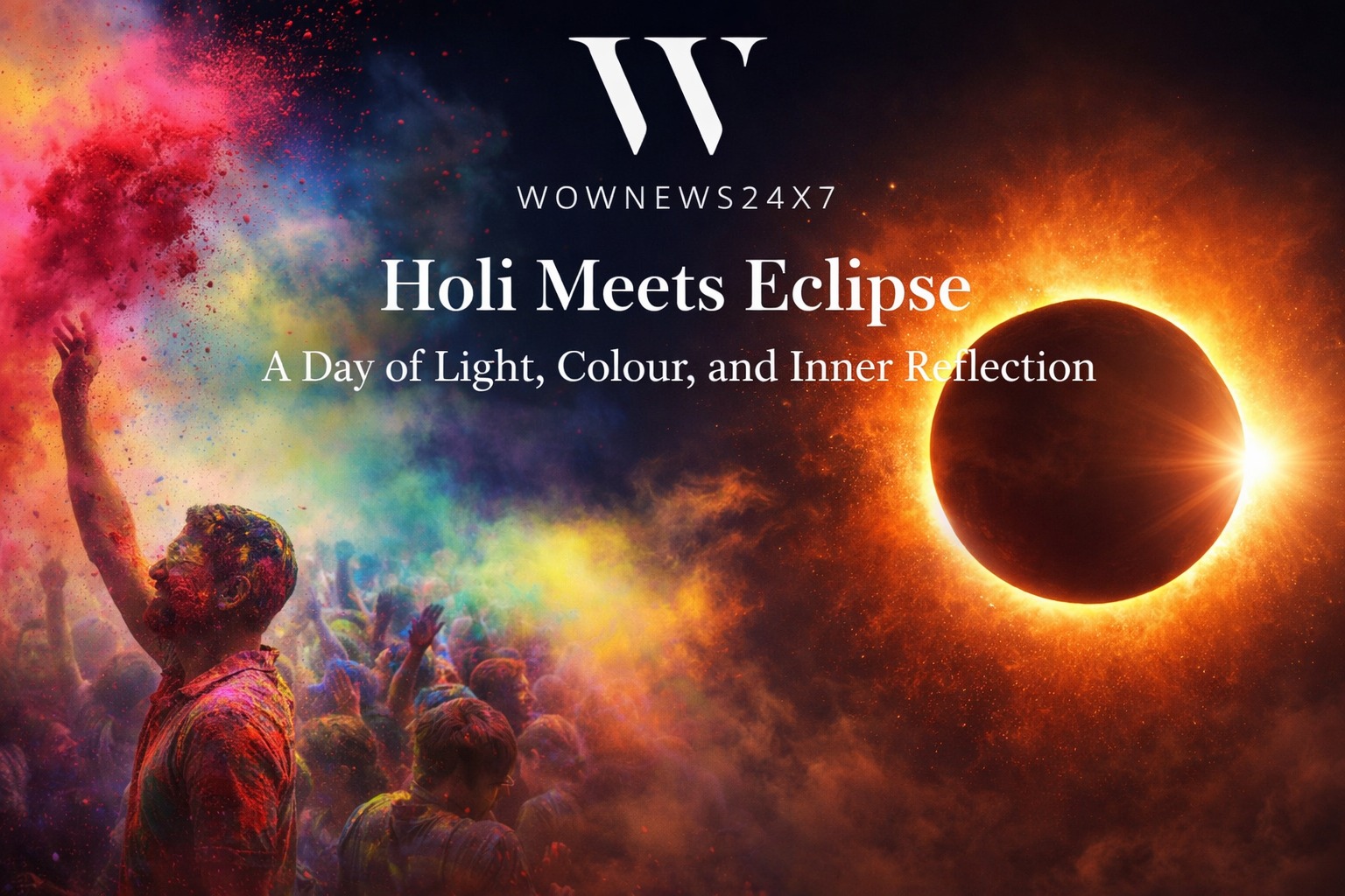 Holi Meets Eclipse: A Day of Light, Colour, and Inner Reflection