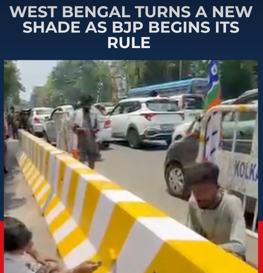Yellow Rails, New Rulers Bjp Repaints Bengal’s Streets After Historic Win