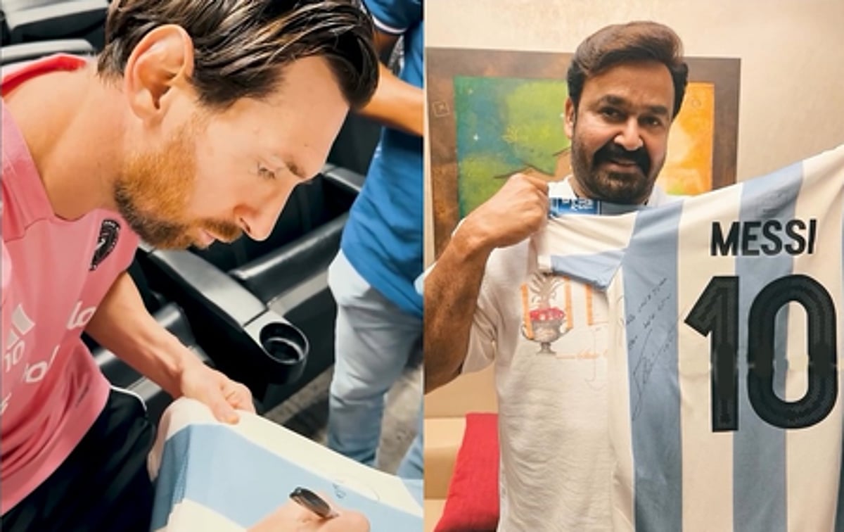 From One GOAT to Another: Mohanlal’s Heart Skips a Beat Receiving Lionel Messi’s Signed Jersey
