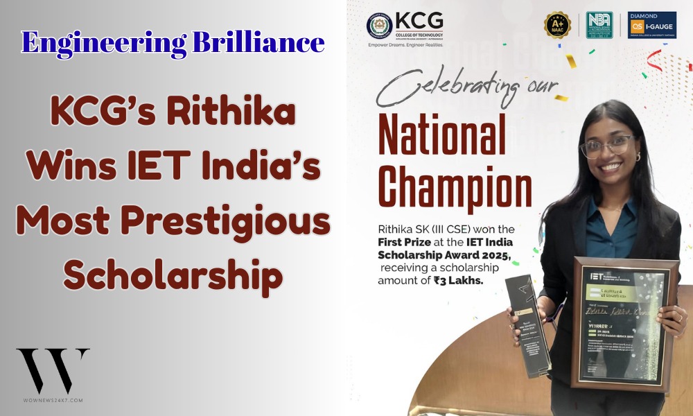 KCG College Student Rithika S K Wins 9th IET India Scholarship Award For Solar-Powered Healthcare Innovation