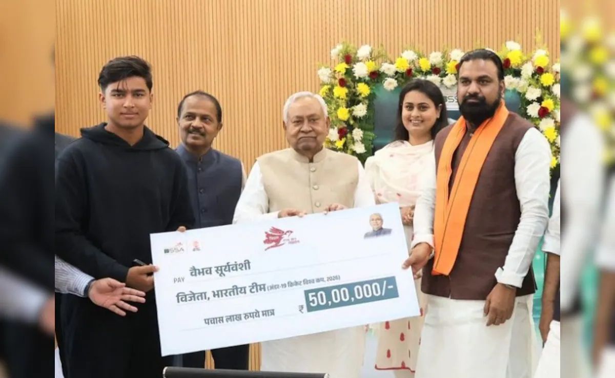 Bihar CM Rewards U-19 Star Sooryavanshi for World Cup Triumph