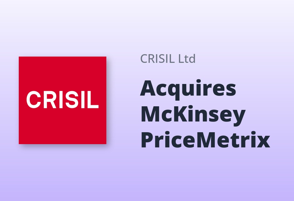 Crisil To Acquire McKinsey’s PriceMetrix to Boost Wealth Analytics
