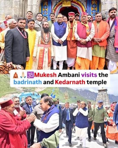 Mukesh Ambani Visits Badrinath and Kedarnath Temples