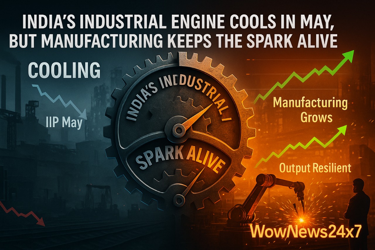 India’s Industrial Engine Cools in May, But Manufacturing Keeps the Spark Alive