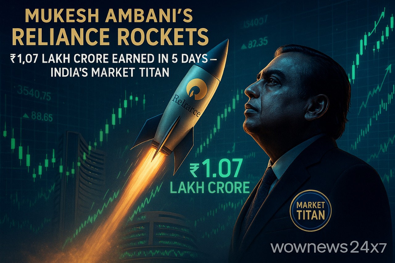 Mukesh Ambani’s Reliance Rockets: ₹1.07 Lakh Crore Earned in 5 Days, Emerges as India’s Market Titan