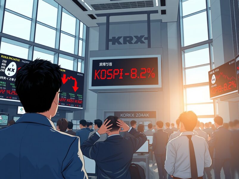 Korea Exchange Triggers Circuit Breakers on KOSPI as Index Drops 8%