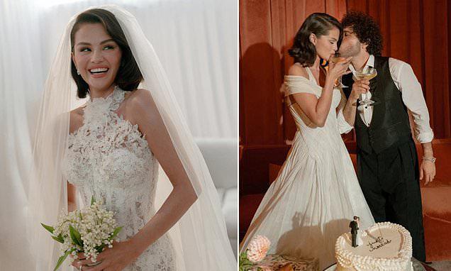 Sewn With Love: Selena Gomez’s Wedding Dress Hides a Sweet Tribute to Benny Blanco