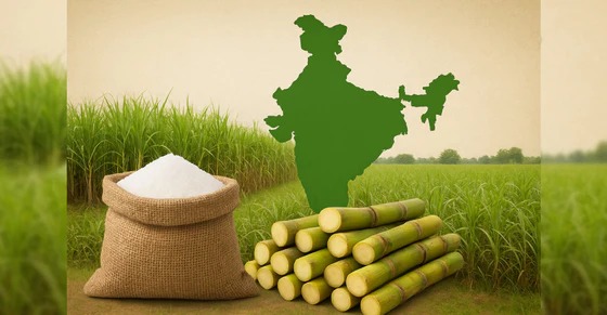 India’s Sugar Output Forecast Reduced to 30.03 Million Tons Amid Lower Yields and Ethanol Diversion