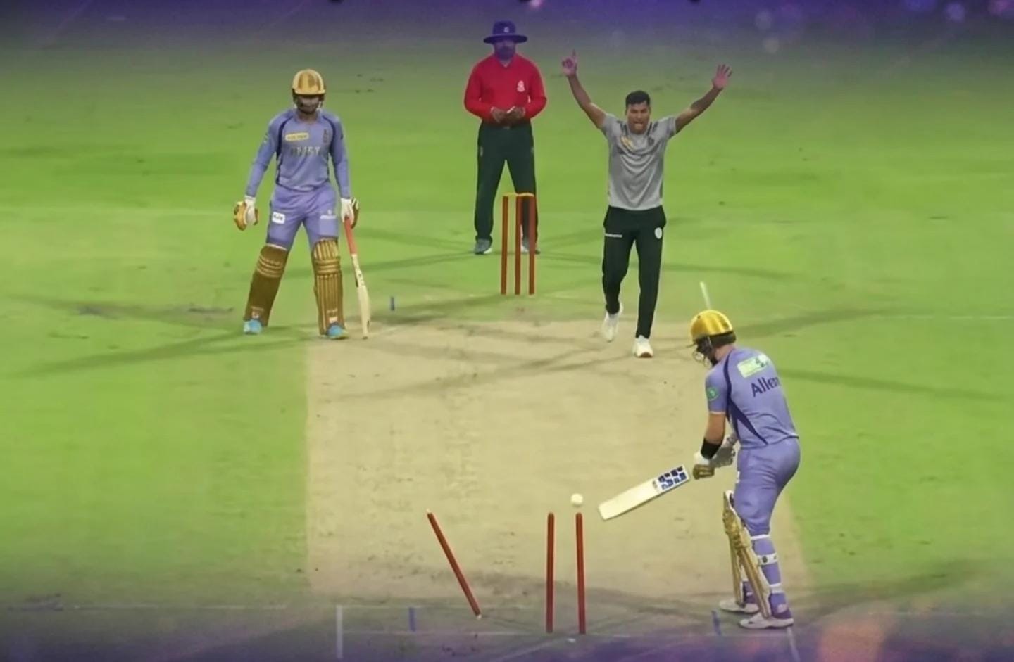 Navdeep Saini's Stump-Shattering Scoop Trap: Unsold Hero Humiliates Allen in KKR Thriller!
