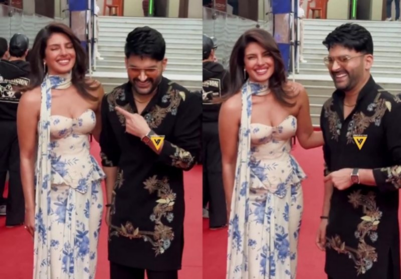 Draped in Elegance: Priyanka Chopra’s Arpita Mehta Look Ushers in Kapil’s Mastiverse