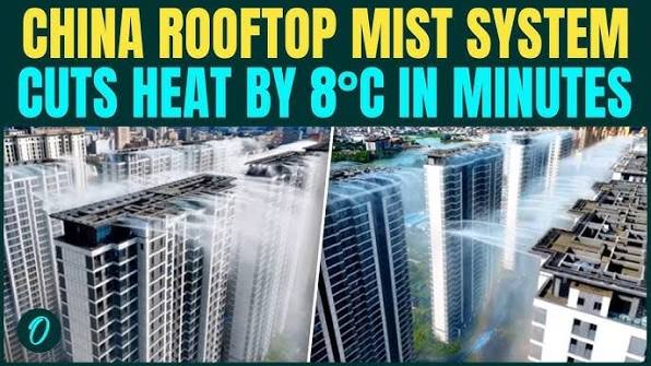 China’s ‘Rooftop Rain’ Mist System Cools Cities Amid Heat Waves