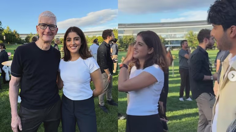 Navya Nanda Makes Waves at Apple Park: A Glamorous Prelude to the iPhone 17 Debut