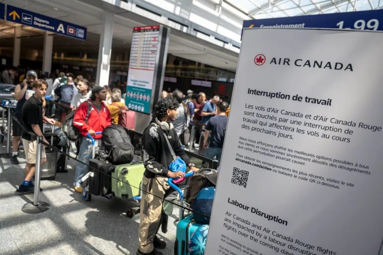 Sky-High Standoff: Flight Attendants Strike, Air Canada Parks Its Fleet