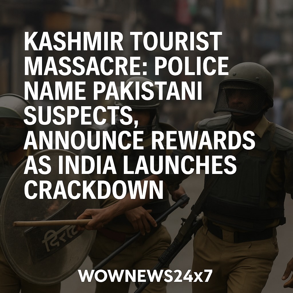 Kashmir Tourist Massacre: Police Name Pakistani Suspects, Announce Rewards as India Launches Crackdown