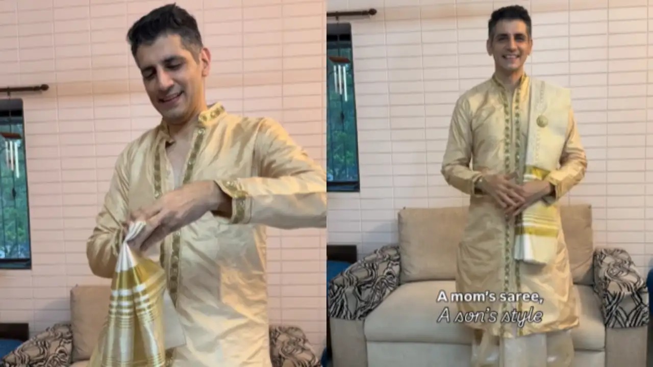 Gender-Bending Style Alert: Mumbai Man’s Saree-Dhoti Fusion Wows Netizens