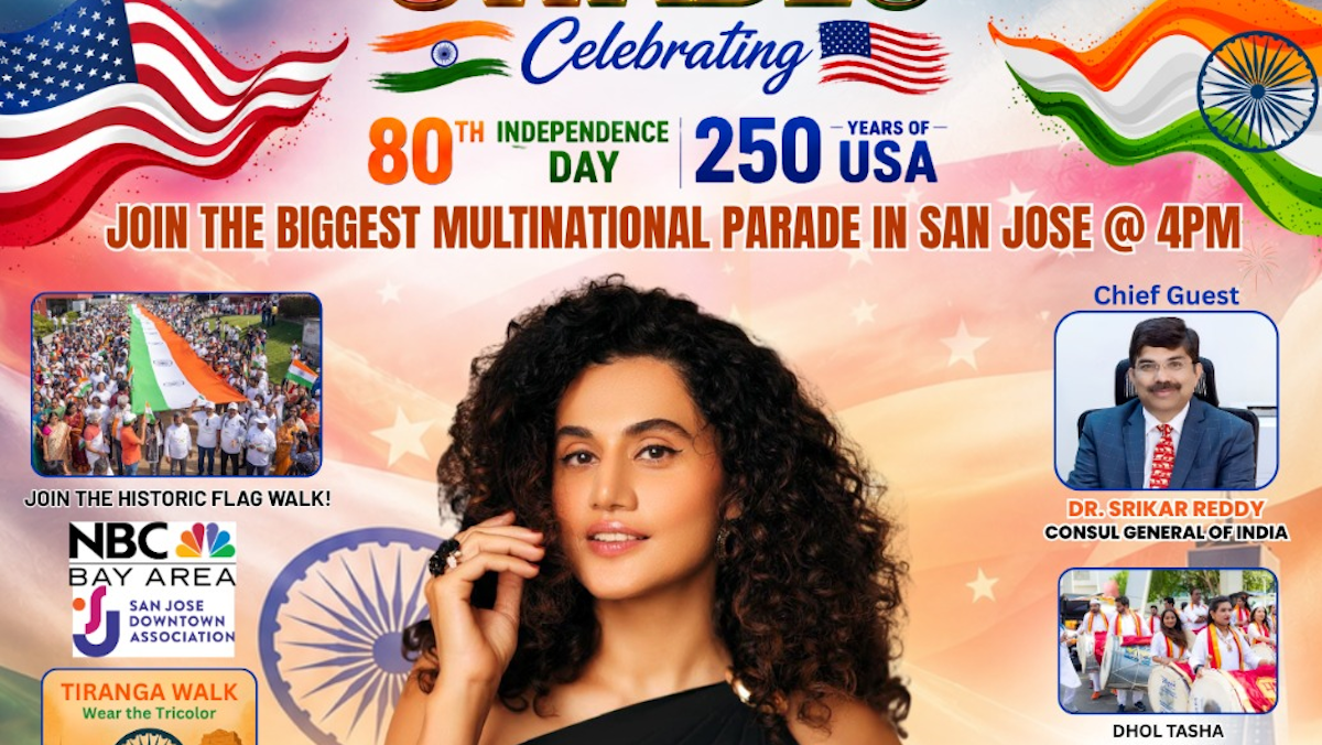 One Parade, 15 Events, One Star Name: Taapsee Pannu Leads San Jose's I-Day