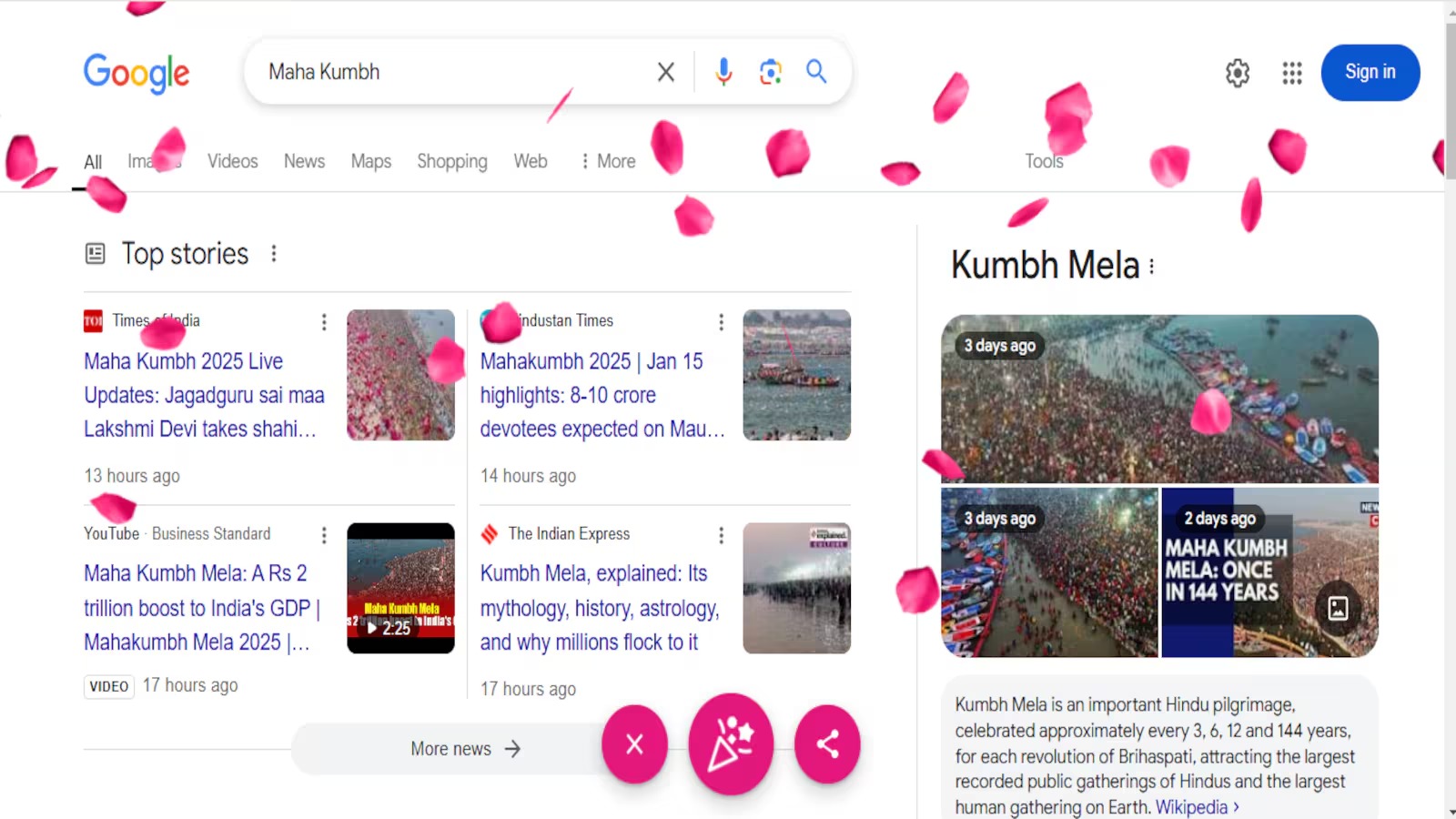 Google Showers Virtual Rose Petals to Celebrate Maha Kumbh 2025: A Digital Tribute to Spirituality
