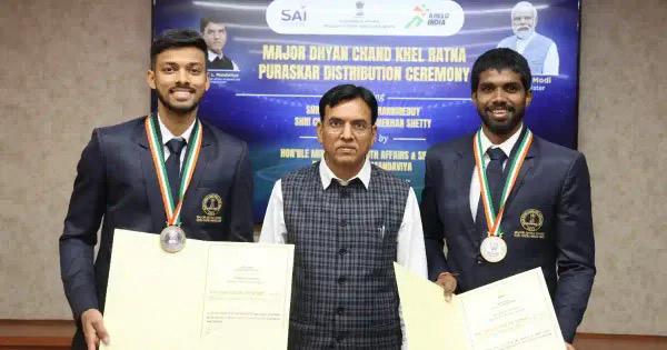 Shuttling to Glory: Satwik & Chirag Clinch Khel Ratna, Badminton’s Finest on Top!