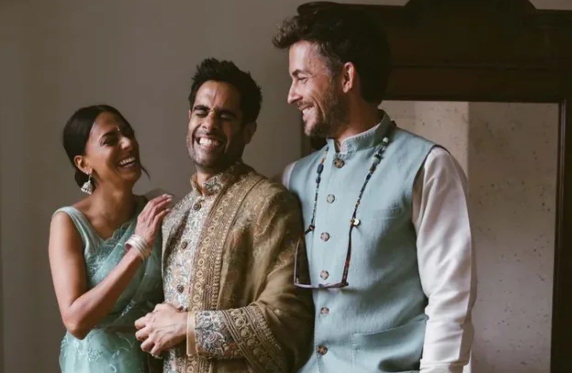 Bridgerton’s Bailey Adds Desi Charm with White Kurta & Nehru Jacket Look