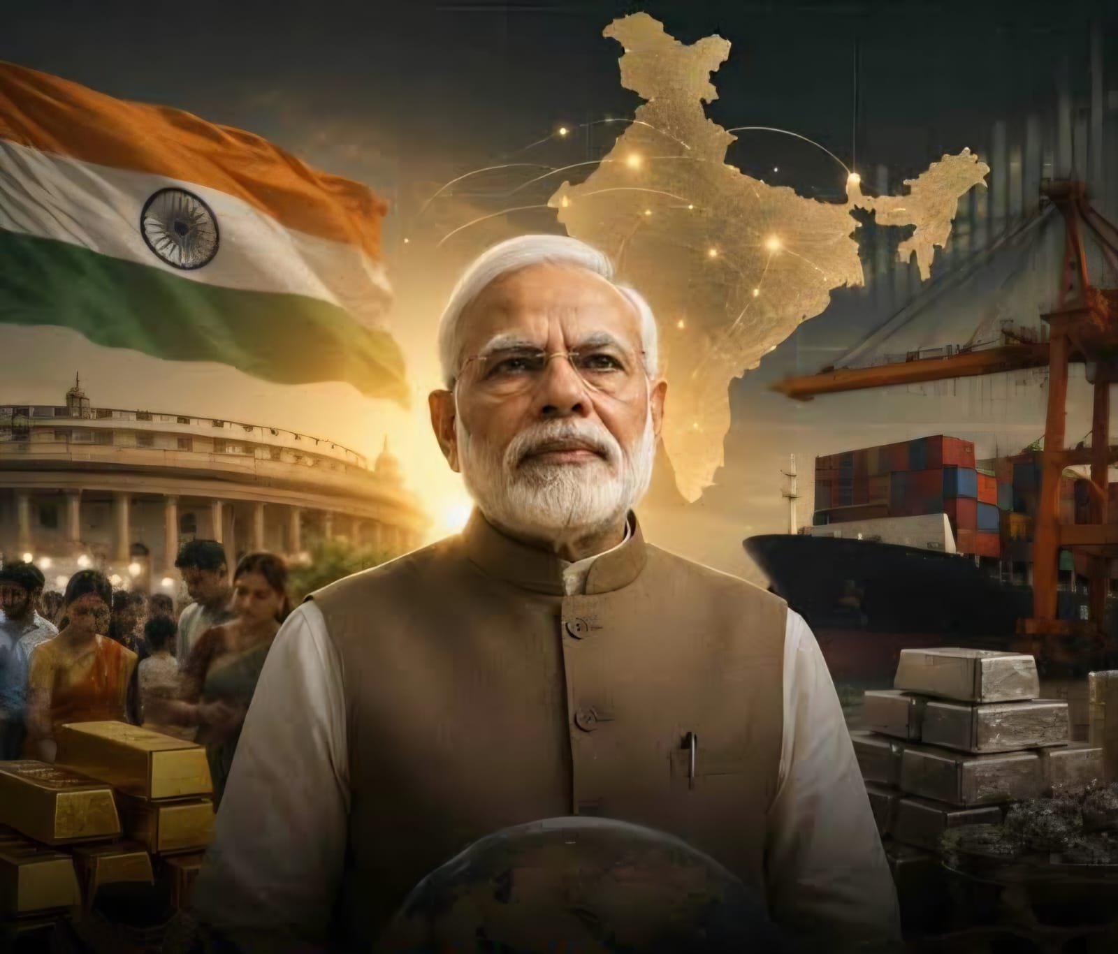 India Financial Outlook Stable as Gold Imports Fall, Capital Flows Secure