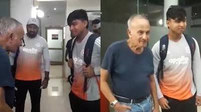 Vaibhav Sooryayanshi Meets Sri Lanka's First ODI Captain in Dambulla