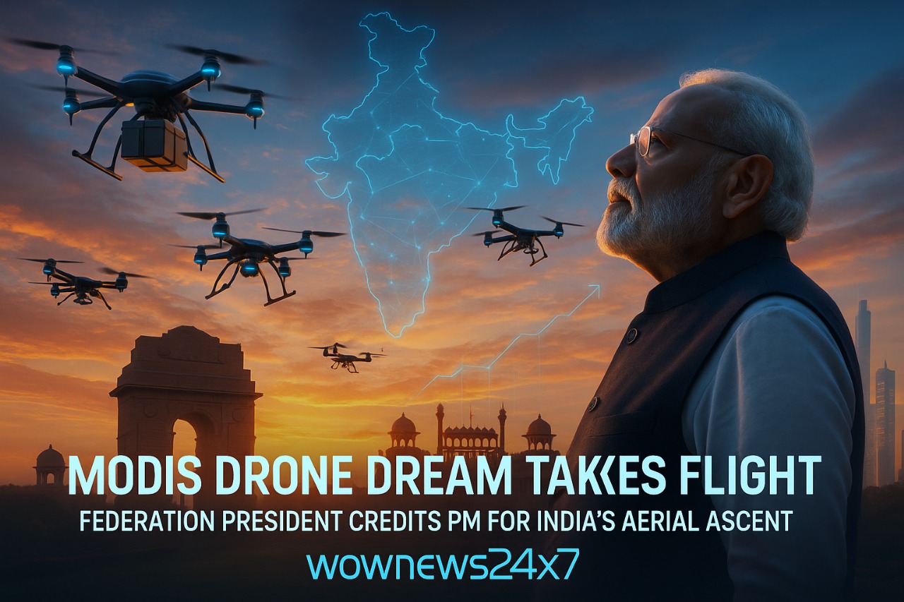 Modi’s Drone Dream Takes Flight: Federation President Credits PM for India’s Aerial Ascent